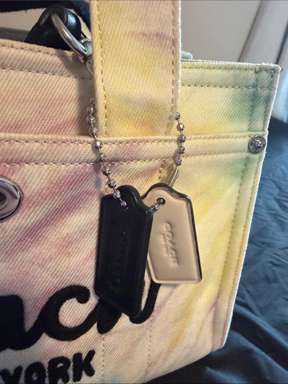 Cargo Tote Bag 26 With Rainbow Tie Dye Print - Picture 9 of 12